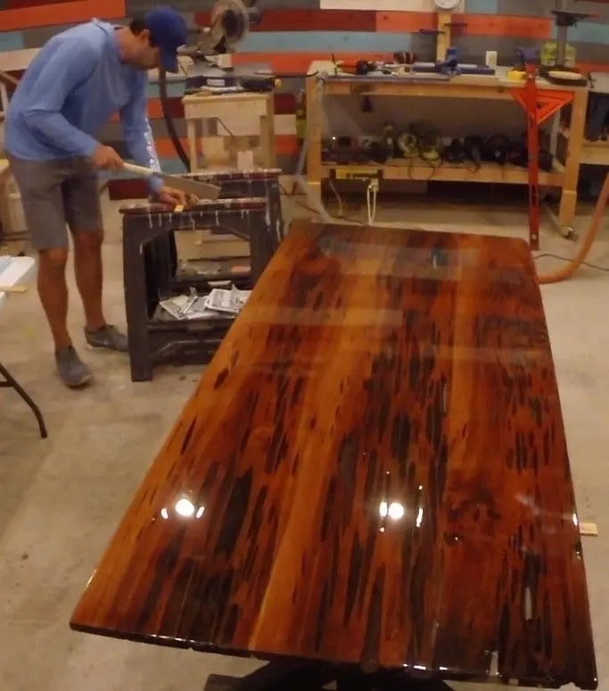 level epoxy dining table top