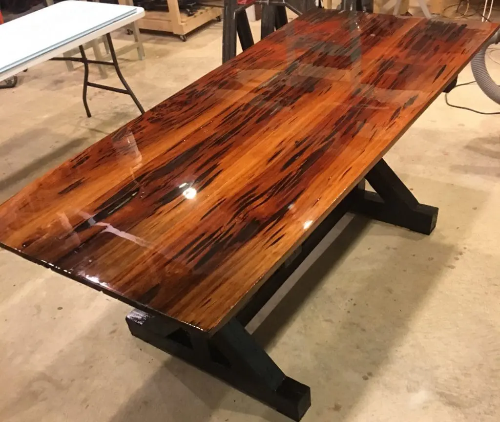 how to make an epoxy resin table with pecky sinker cypress finished