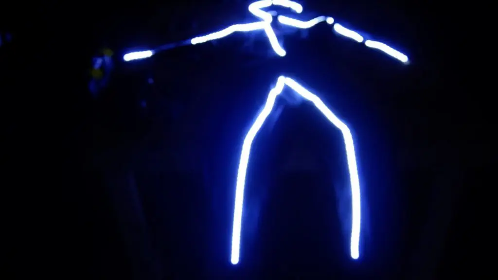 DIY LED Light Costume Dark Test