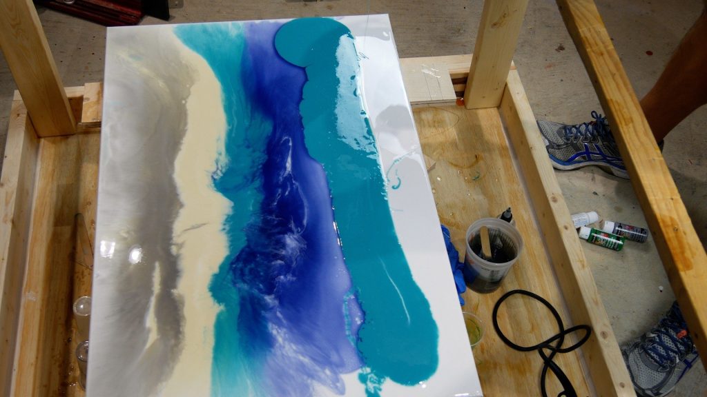 make resin art effects on canvas