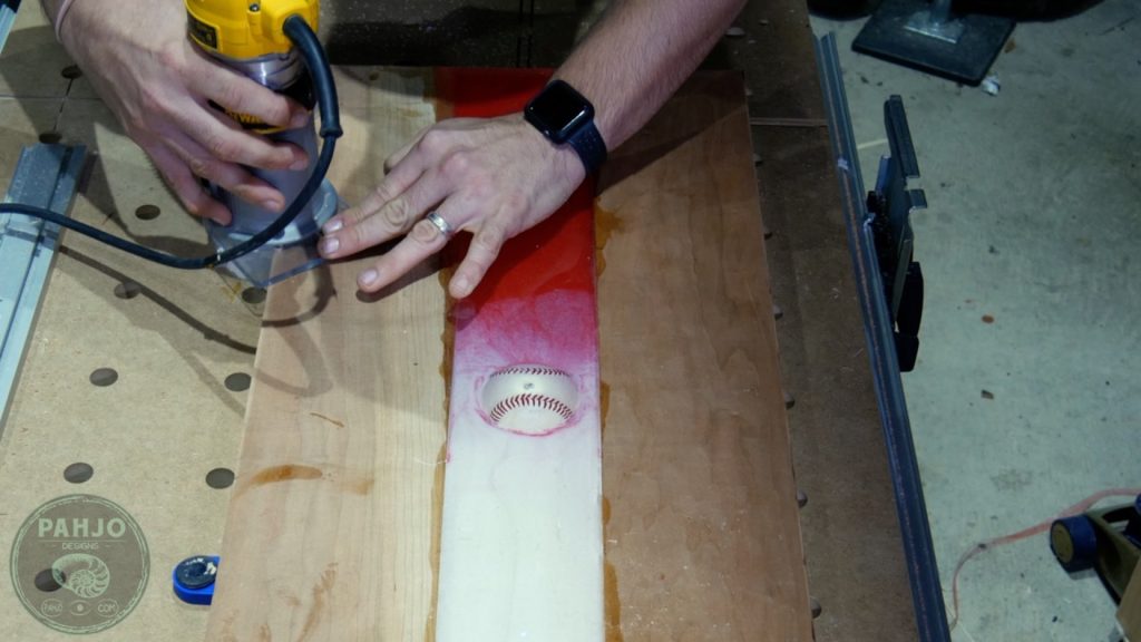 DIY Wood and Resin Wall Art - Baseball Storage Rack_Roundover Edges