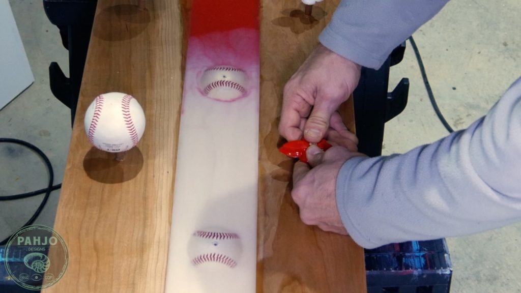 DIY Wood and Resin Wall Art - Baseball Storage Rack_Hat Holder