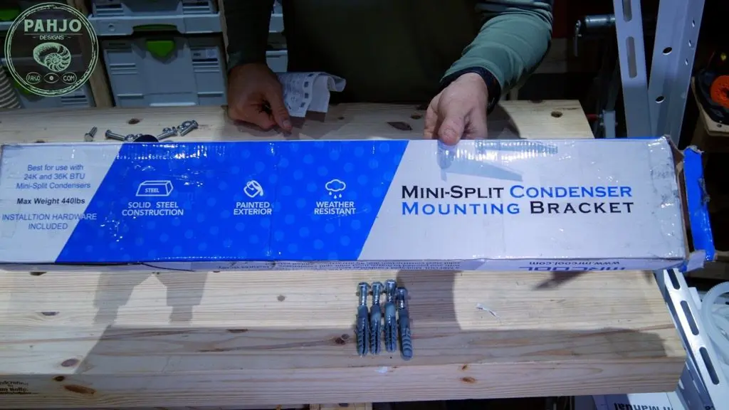 DIY Mini Split Install Outside Condenser Mounting Bracket