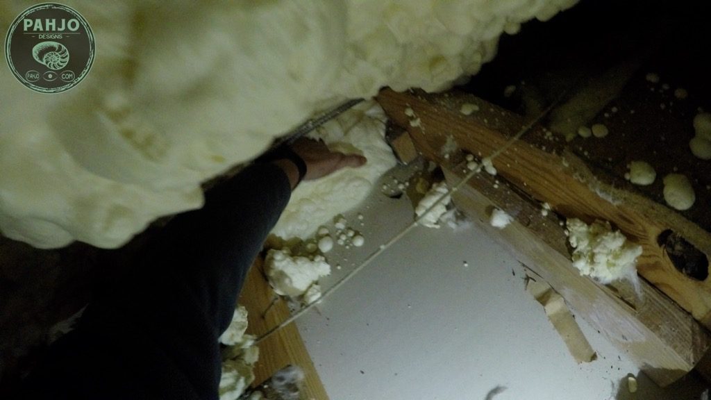 Remove open cell Spray Foam Attic from Eaves