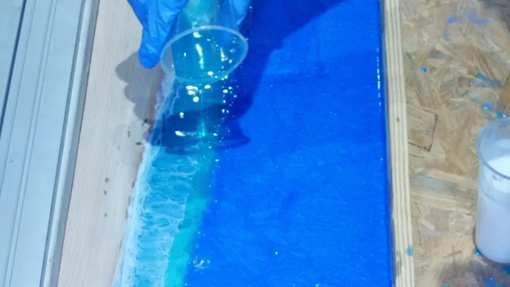 resin transparent blue dye pour