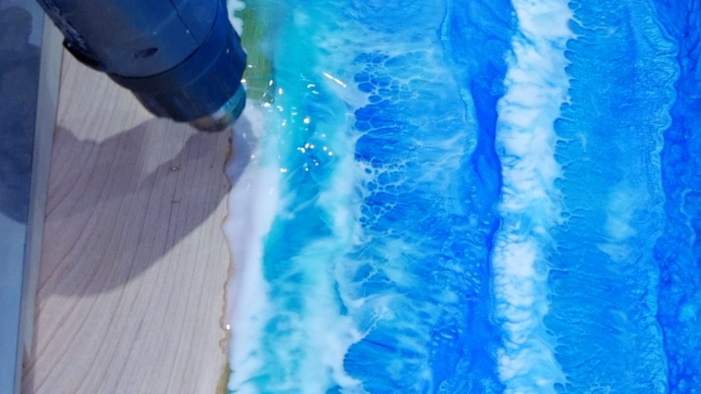 transparent resin ocean waves