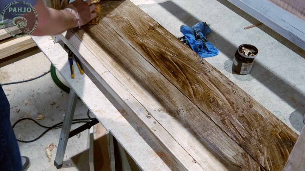 distressing furniture with wax