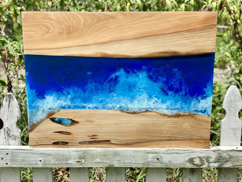 Wood Resin Beach Art for sale