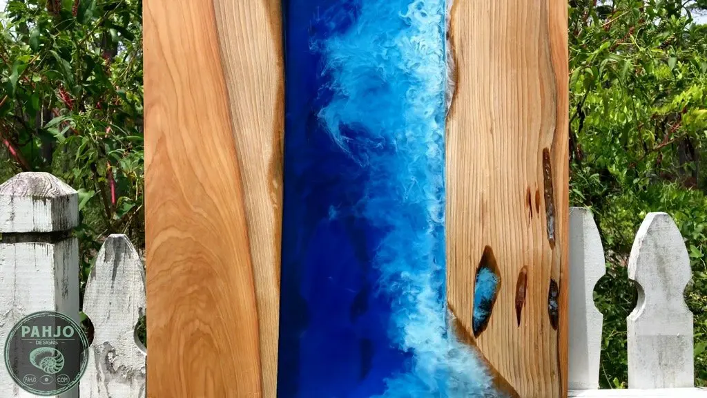 resin and wood wave art