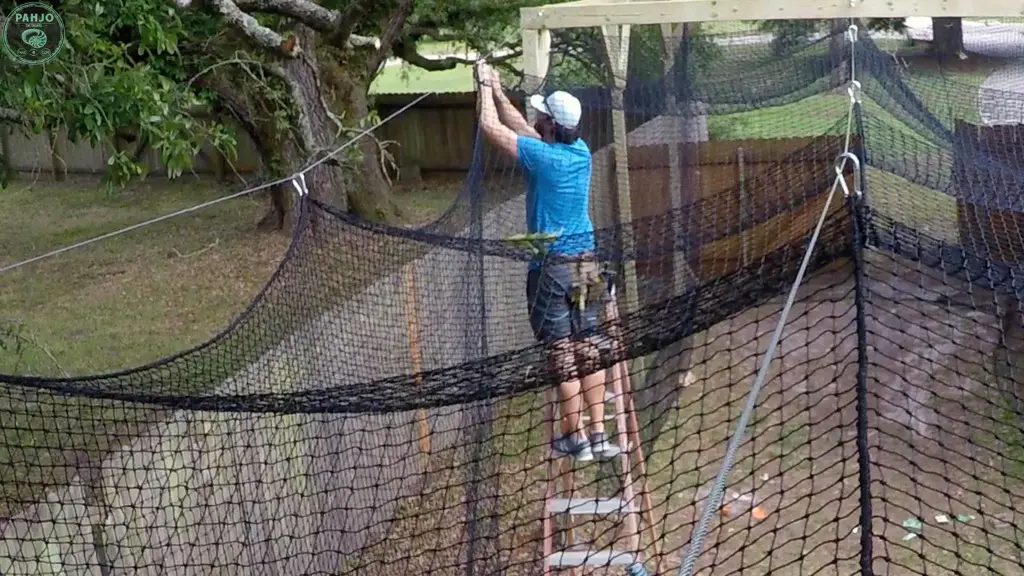 hang diy batting cage net