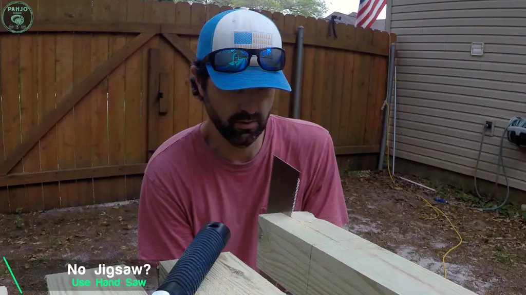 half lap joint with hand saw
