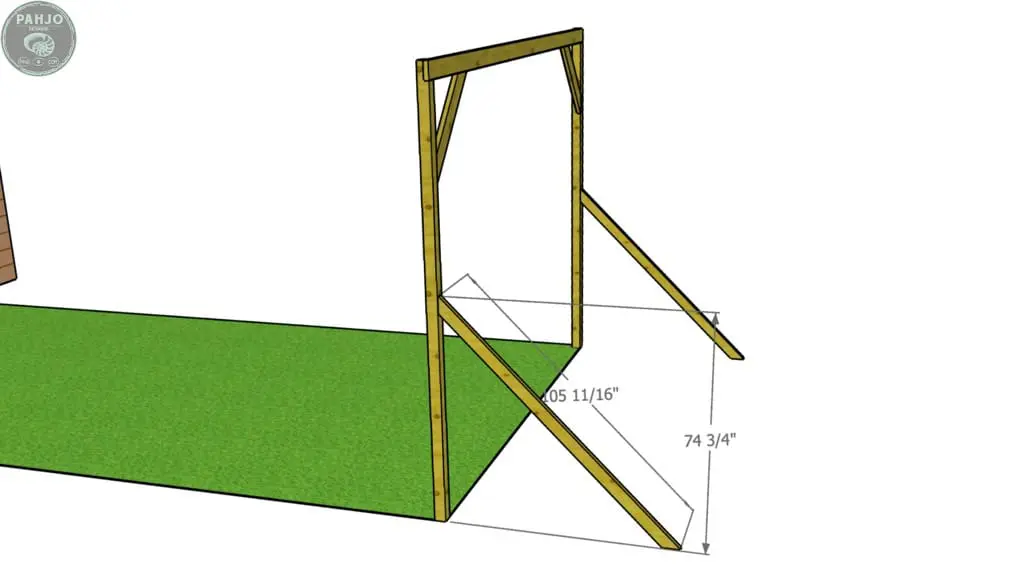 batting cage frame rear supports