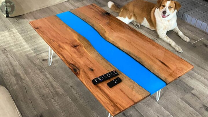 how to make epoxy river coffee table