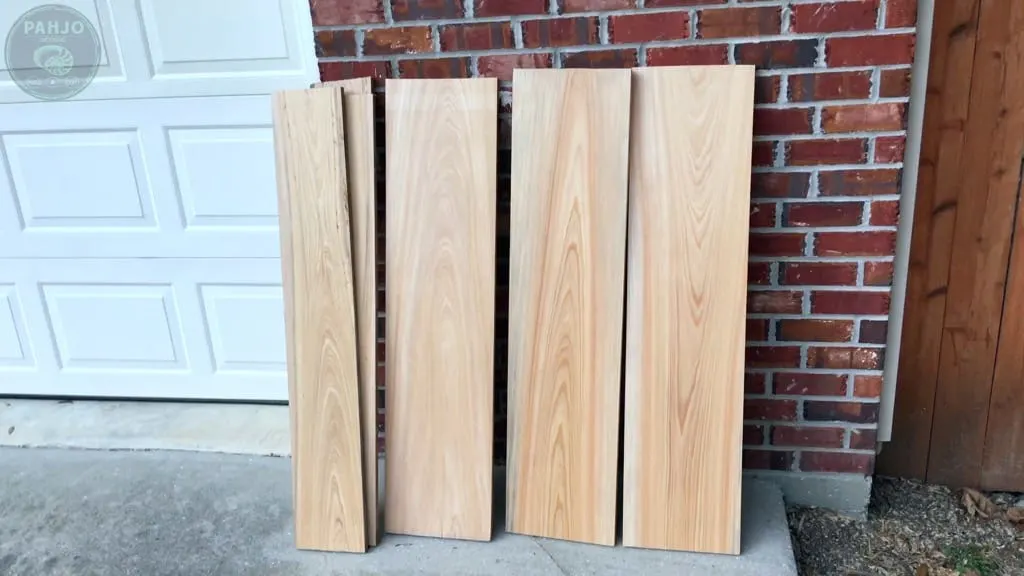 DIY TV stand cypress wood