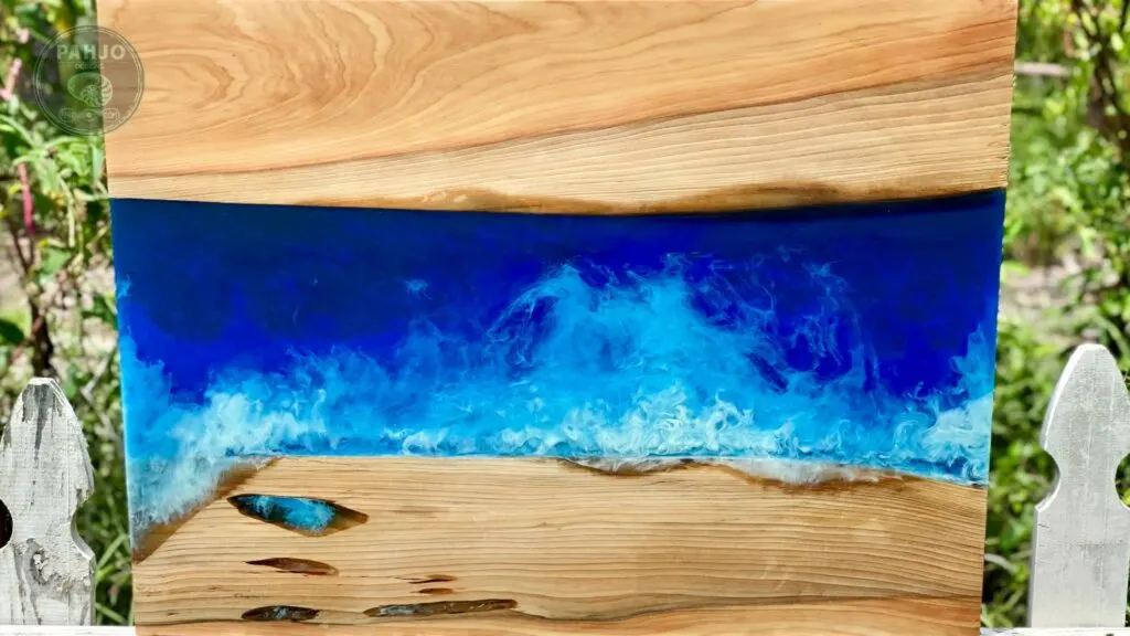 resin ocean wave art